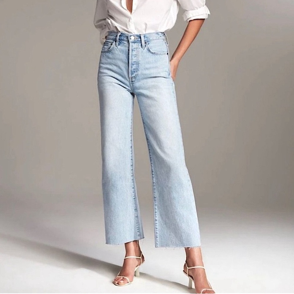Denim Forum The Farrah Wide Leg Blue Jeans Size 25